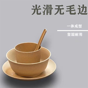 一次性稻殼餐具  套裝一